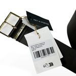 THE FRANKIE SHOP Evro Leather Belt, Brown/Gold, XL Brown Photo 4