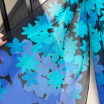 Jones New York Halston & Silk Scarf Bundle Blue Ombre Floral & Tulip Butterfly Photo 7