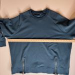 Universal Standard  Peachy Terry Side Zip Pullover Teal Sz‎ M (US XXL) Sweatshirt Photo 15