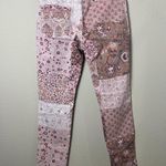 Lucky Brand  Patchwork Pink Denim Charlie Skinny Style Jeans Pants Size 8 / 29 Photo 6