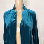 Teal Green Velvet Open Cardigan Jacket New Photo 1
