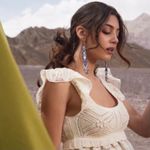 MYRA Blue & White Boho Tribal Long Tassel Glass Seed Bead Dangle Earrings Photo 1