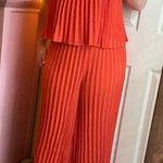 Strapless Pleated Romper Orange Photo 0