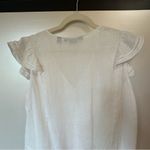 Andrew Marc Marc New York Cream Ruffle Sleeveless 100% Linen  Blouse Photo 6