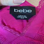 Bebe  Crochet Bandage Bodycon Midi Dress Fuchsia Pink size XS Photo 5