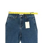 NWT EVIDNT Malibu High Rise Two Tone Kick Flare Jeans 26 Blue Photo 3