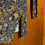 J. Jill Woman's Floral Printed Oversized Casual Tunic Blouse Size XS Black Photo 2