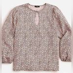 J.Crew Puff Sleeve Satin Back Crepe Keyhole Blouse Top in Floral Flourish Sz XS Photo 3