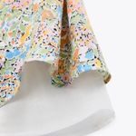 ZARA  Mini Floral Ruffle Strap Sweetheart Neckline Colorful Dress SZ L Photo 11