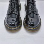 Dr. Martens  Womens Combat Boots Size 6 Black Patent Goth Punk Biker Streetwear Photo 8