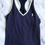 Ralph Lauren  Navy White Racerback Built in Bra Workout Top Size Large Photo 0