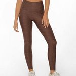 Lorna Jane 💙 Thermo Tech High Fold Full Length Leggings in Chocolate Marl Photo 0