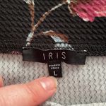 Iris  Black & Pink Floral Fitted Body-Con Professional Pencil Skirt | Size Large Photo 2