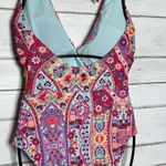 Nanette Lepore One Piece Swimsuit Floral Wrap Halter Size 12 Photo 7