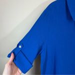 J. Jill Cotton Gauze One Pocket Shirt Dress Royal Blue Midi Medium Petite NWT Size undefined Photo 4