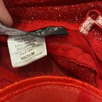 Cinema Etoile Red Shimmer Sheer Chemise Slip Size Medium Silver Photo 12