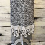 April Cornell Vintage 90s Black & White Patterned Ruffle Dress Size M Photo 1