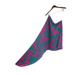 Tyche NWT  One Shoulder Maxi Dress Turquoise Blue Pink Splatter Pattern Medium Photo 4