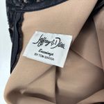 VTG Black Tan Velvet Floral Dress Formal Gown Whimsigoth Dark Romantic L‎ Gothic Size L Photo 2