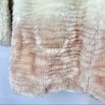 Willow & Clay  White Pink Ombre Faux Fur Long Sleeve Jacket XS Photo 3