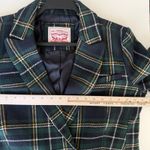 Levi's  Blazer Womens Medium Green Tartan Plaid Blackwatch Double Breasted Luxury Photo 7