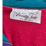 Vanity Fair Petites Robe Lounge Dress Color Block 3/4 Sleeve L Photo 1