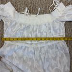 Free People White Semi Sheer Off the Cold Shoulder Ruffle Cover Up Dress M. D29 Photo 12