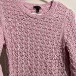 Talbots  Pink Knit Sweater Size Medium Linen Blend Crewneck Pullover Fall Winter Photo 1