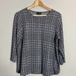 J.Jill NWOT  Wearever 3/4 Sleeve Knit Pullover Blouse Top Women's M Petite Black Photo 0