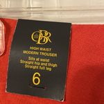 Outback Red  100% linen pants size 6 inseam 32” waist 32” flat color orange Photo 3