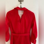 Topshop  Vibrant Red Long Sleeve  Dress Photo 6