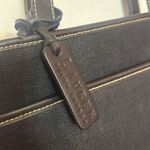 Ralph Lauren LAUREN Black Canvas Tote Bag Leather Trim Shoulder Handbag Vintage Photo 2