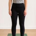 Free People Movement Black Ruched Hem Yoga Dance Leggings Athletic Comfort M Size M Photo 0