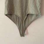 Abercrombie & Fitch  Silver Shimmer Sparkle V-neck Long Sleeve Bodysuit Medium Photo 6