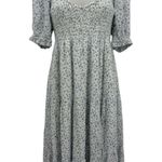 Abercrombie & Fitch  Dress Womens XS Blue White Floral Smocked Boho Prairie Photo 1