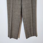 Rafaella Brown Plaid Dress Pants Size 6 Petite Brown and Green Plaid Trousers Photo 3