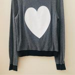 Wildfox  Pullover Glitter Heart Sweater Black/White Sz Small Photo 2