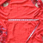 Anthropologie Allison New York Red Floral Flutter Tassel Sleeve Wrap Mini Dress Photo 5