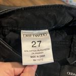 Driftwood  Jackie Braided Side Black Raw Hem Skinny Denim Jeans Photo 5