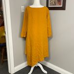 Bryn Walker  Nada Tunic Goldfinch Lagenlook Linen Mustard Yellow Plus Size 3X Art Photo 3