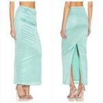 superdown Joana Maxi Skirt in Teal X-Small New Womens Long Straight Stretch Photo 8