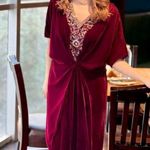 BOLLYWOOD SUIT PAKISTANI INDIAN WEDDING VELVET KAFTAN PARTY WEAR EID Red Size XL Photo 0