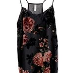 Xhilaration Y2K Floral Velvet Burnout Tank Top Size M Bloomcore Whimsigoth Fairy Photo 0
