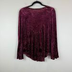 Ultra Pink Top Women Medium Pink Velvet Asymmetrical Bell Sleeve Boho Fairy NWT Photo 2