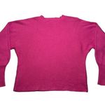 Pink Rose  Ribbed Balloon Sleeve Pullover Ribbed Knit Sweater Size M Barbiecore Photo 2
