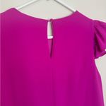 TCEC Pink Ruffle Sleeve Flounce Hem Shift Dress Size Medium Women’s Magenta Photo 3