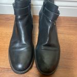 Ankle booties with leather buckle Black Size 7 Photo 3