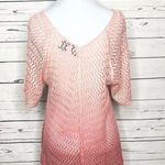 Coral Pink Ombré Open Knit Crochet Top Size Small Photo 6