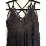 POL Women's Lace Bralette Cami Size Small Black Strappy Back Photo 2