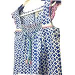 Matilda Jane Adventure Begins Womens Wandering Waters Top Blue Smocked Small Photo 4